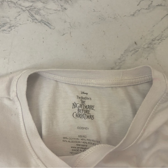 The Nightmare Before Christmas Jack & Sally White Shirt Women’s XS Disney - Picture 4 of 4